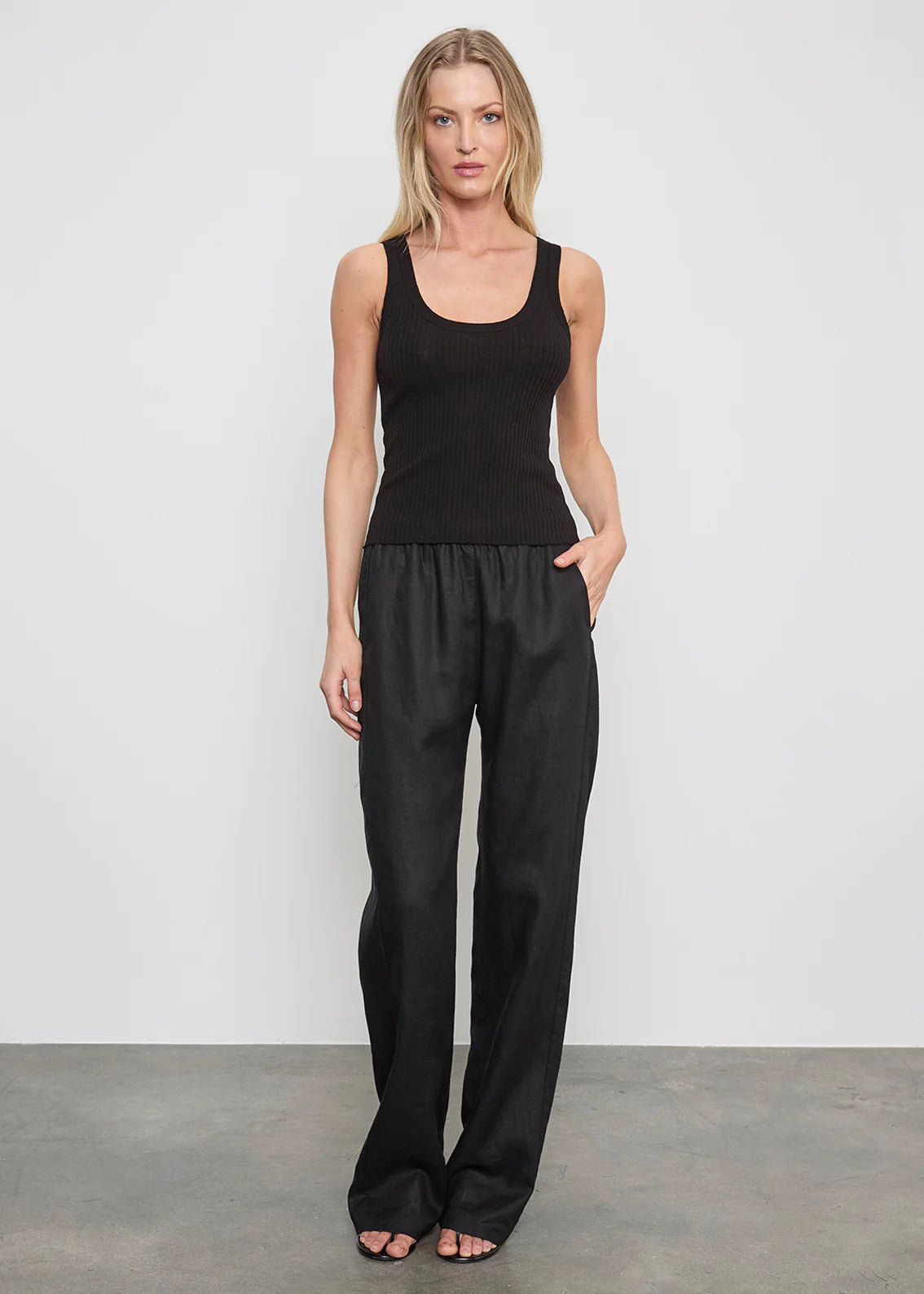 Military Rib Tank in Black
