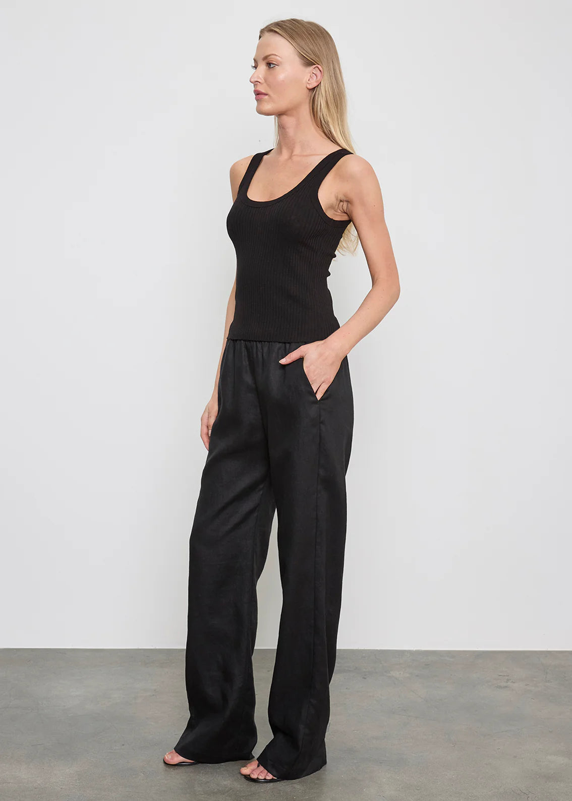 Military Rib Tank in Black