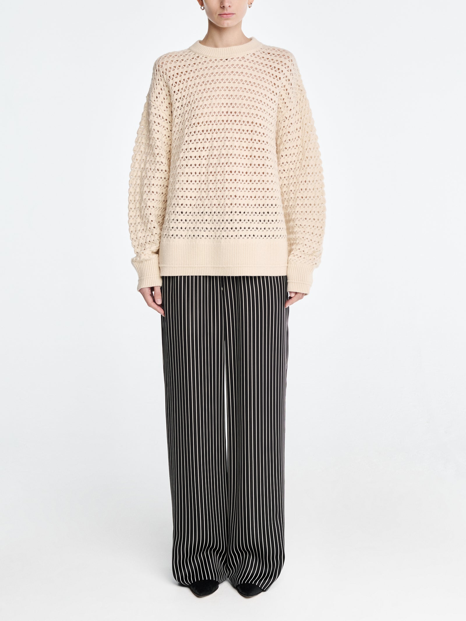 Irish Crochet Crew in Ivory
