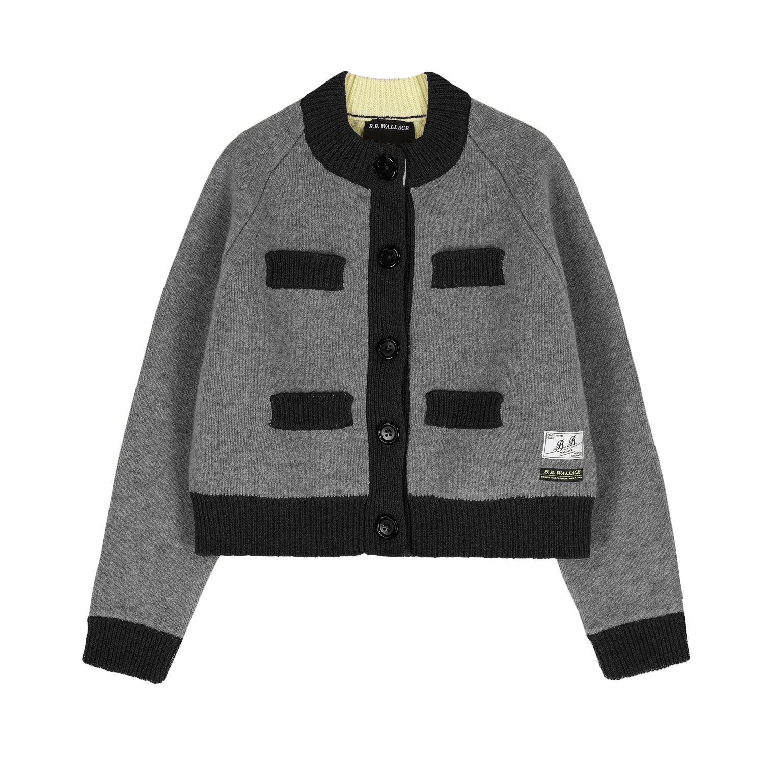 Frida Cardigan in Flannel Grey/Black