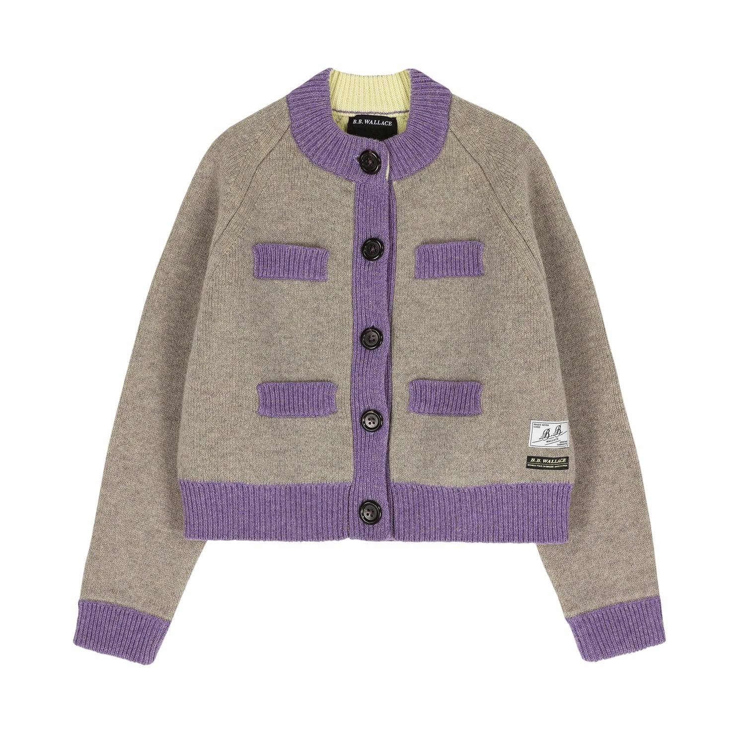 Frida Cardigan in Flannel Sand/Lilac