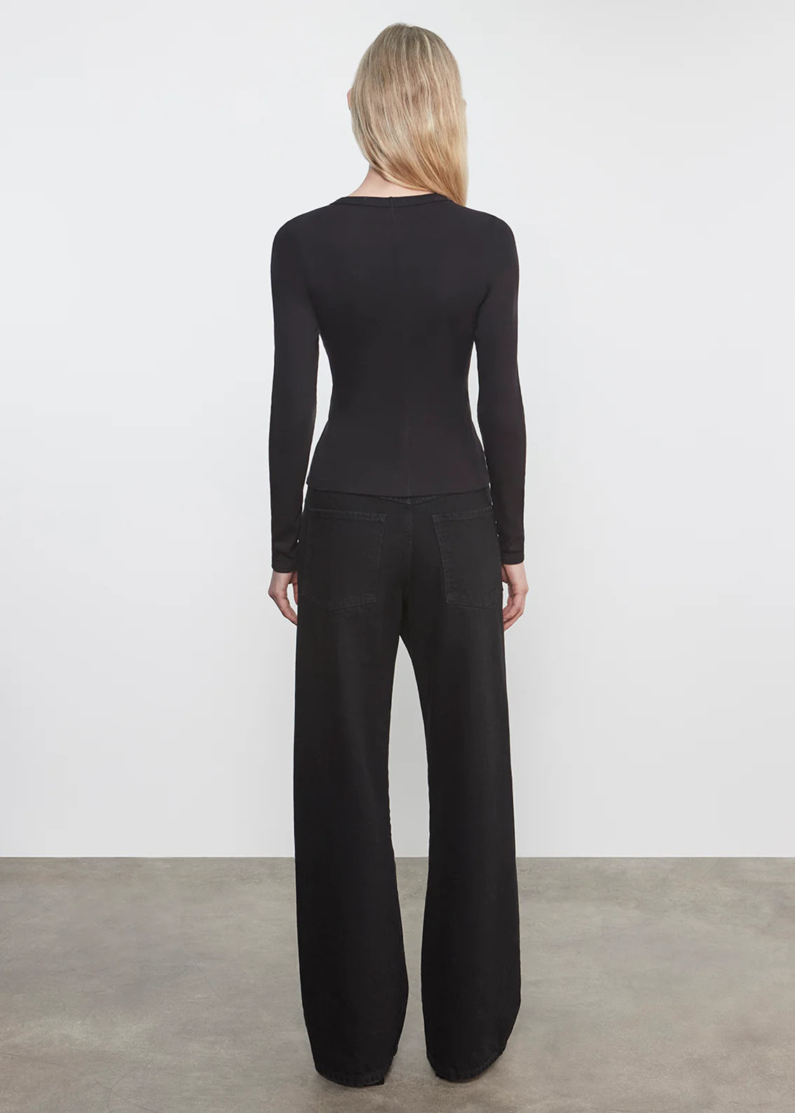 Supima Cotton New Classic Long Sleeve in Black