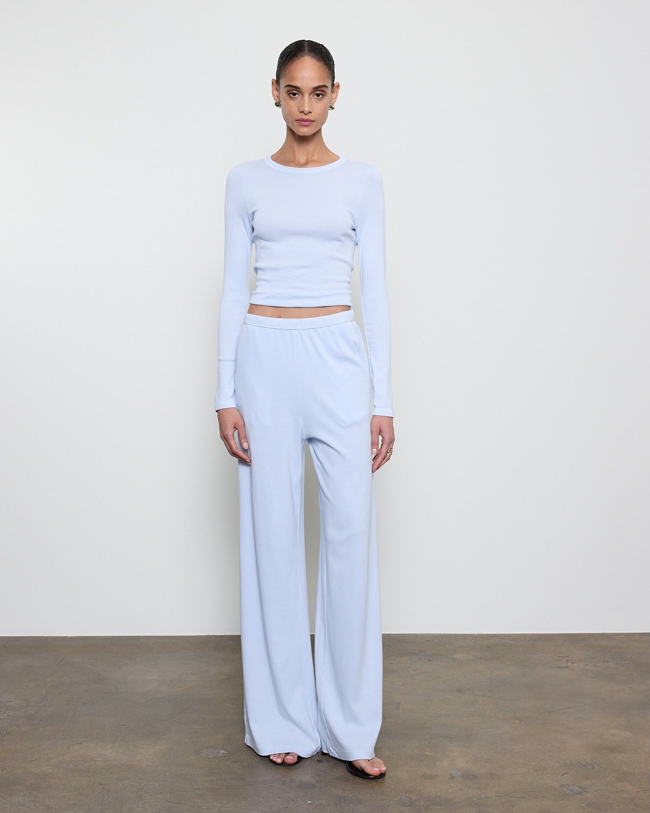 Supima Cotton New Classic Long Sleeve in Pale Blue