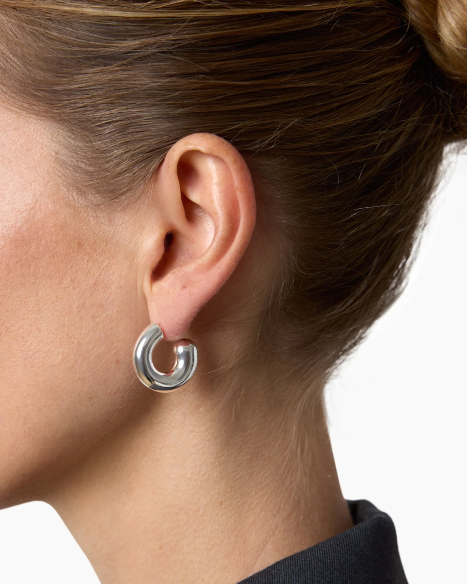 The Rose Earrings in Silver