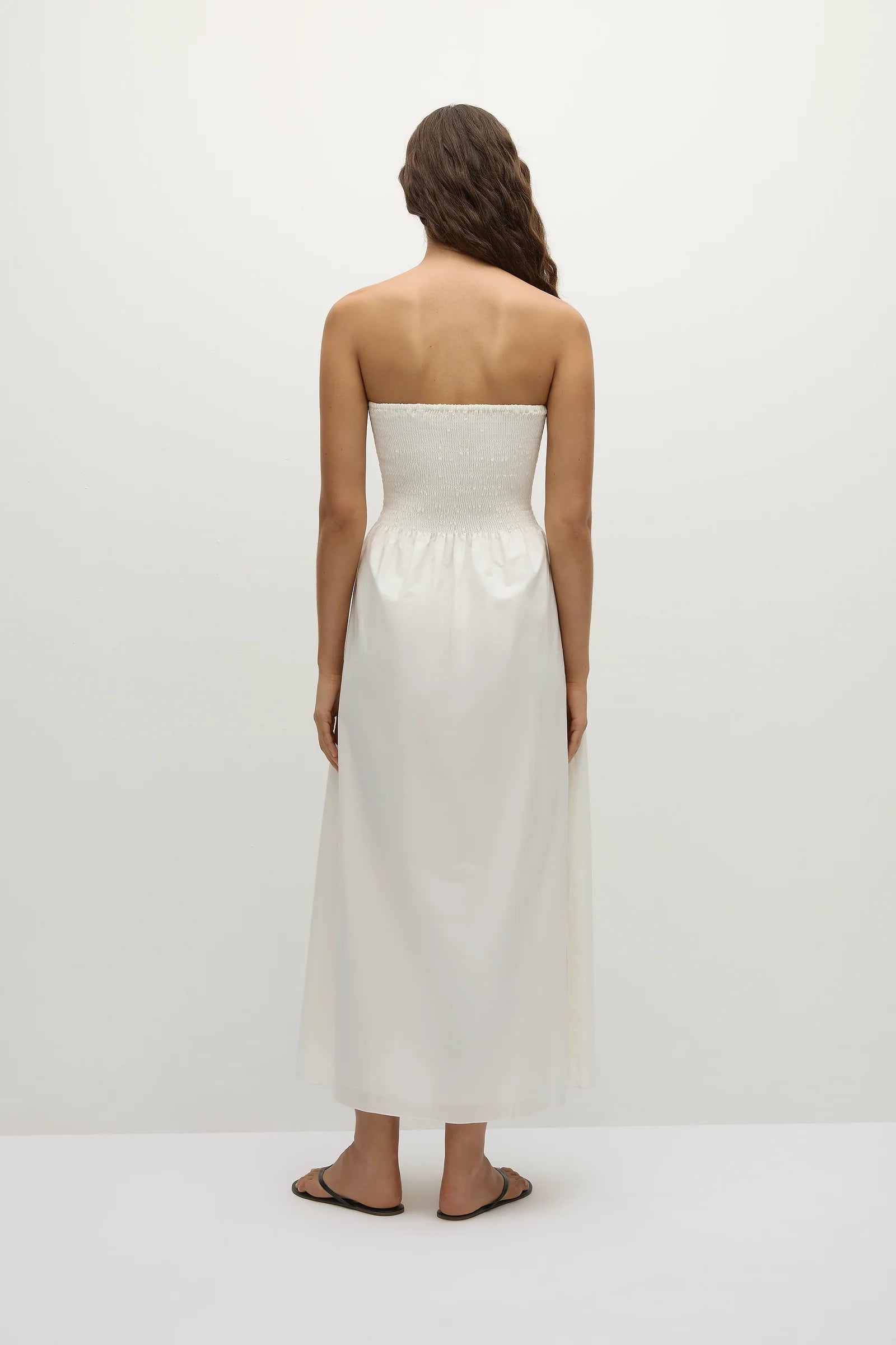 Jamie Midi Dress in White