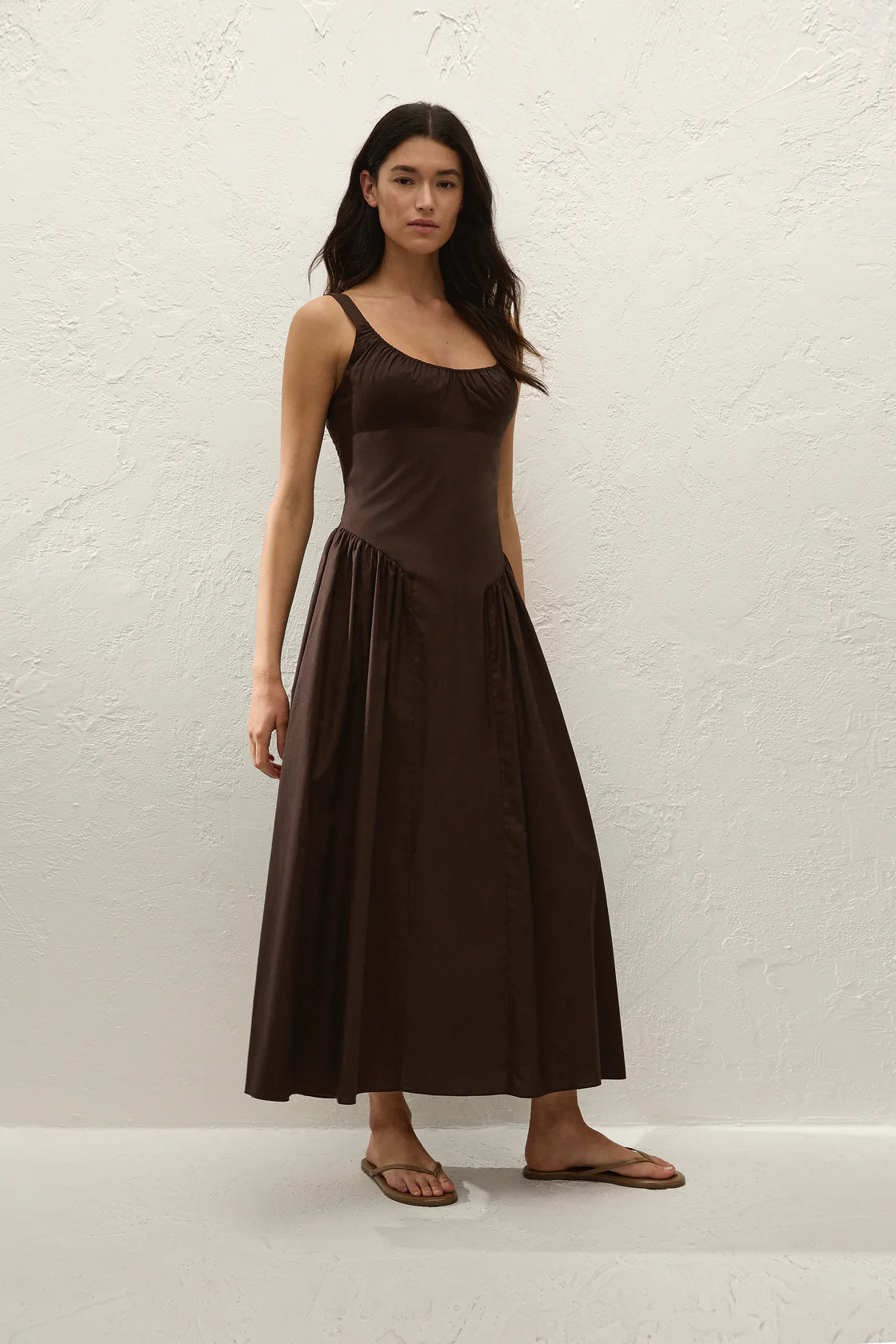 Marcella Midi Dress in Espresso