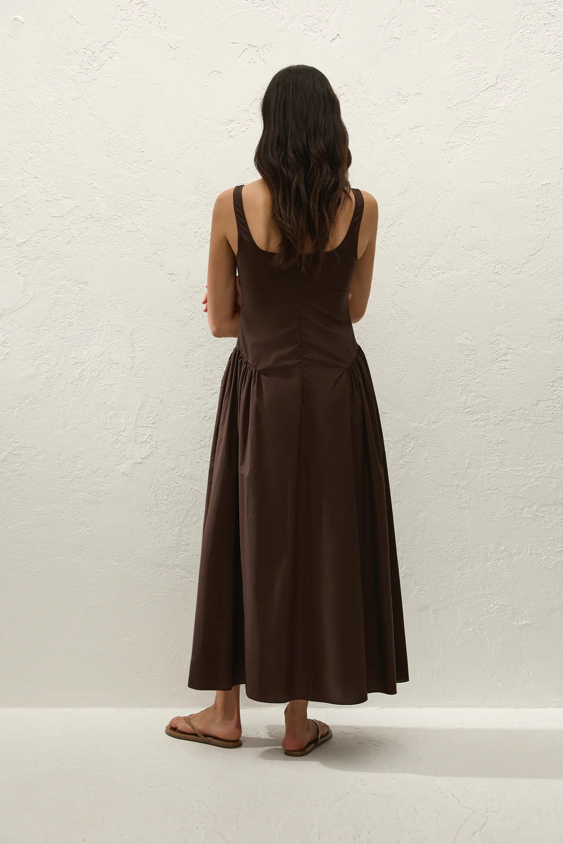 Marcella Midi Dress in Espresso