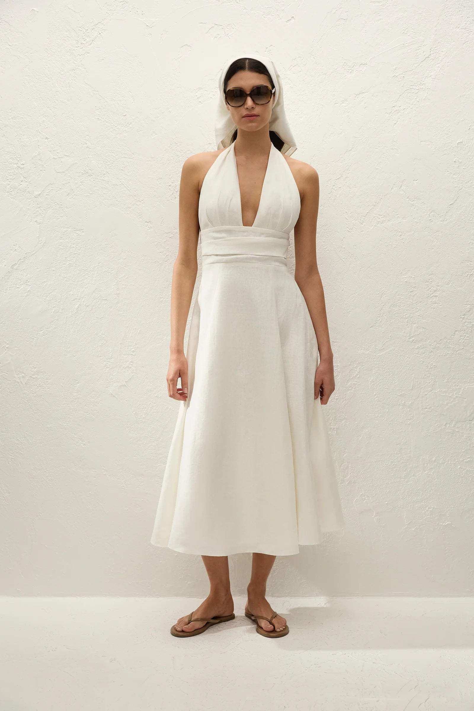 Bianca Midi Dress in White