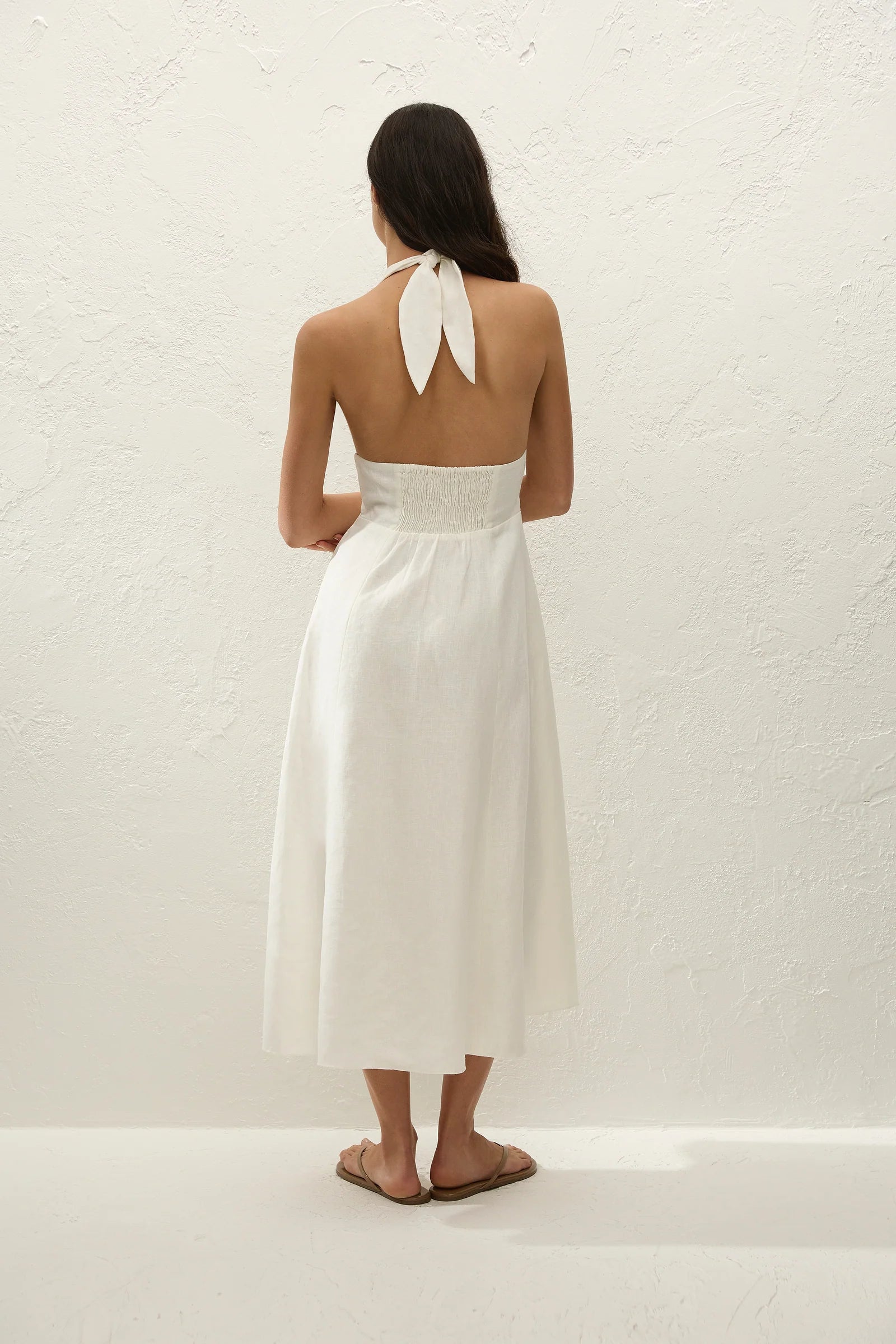 Bianca Midi Dress in White