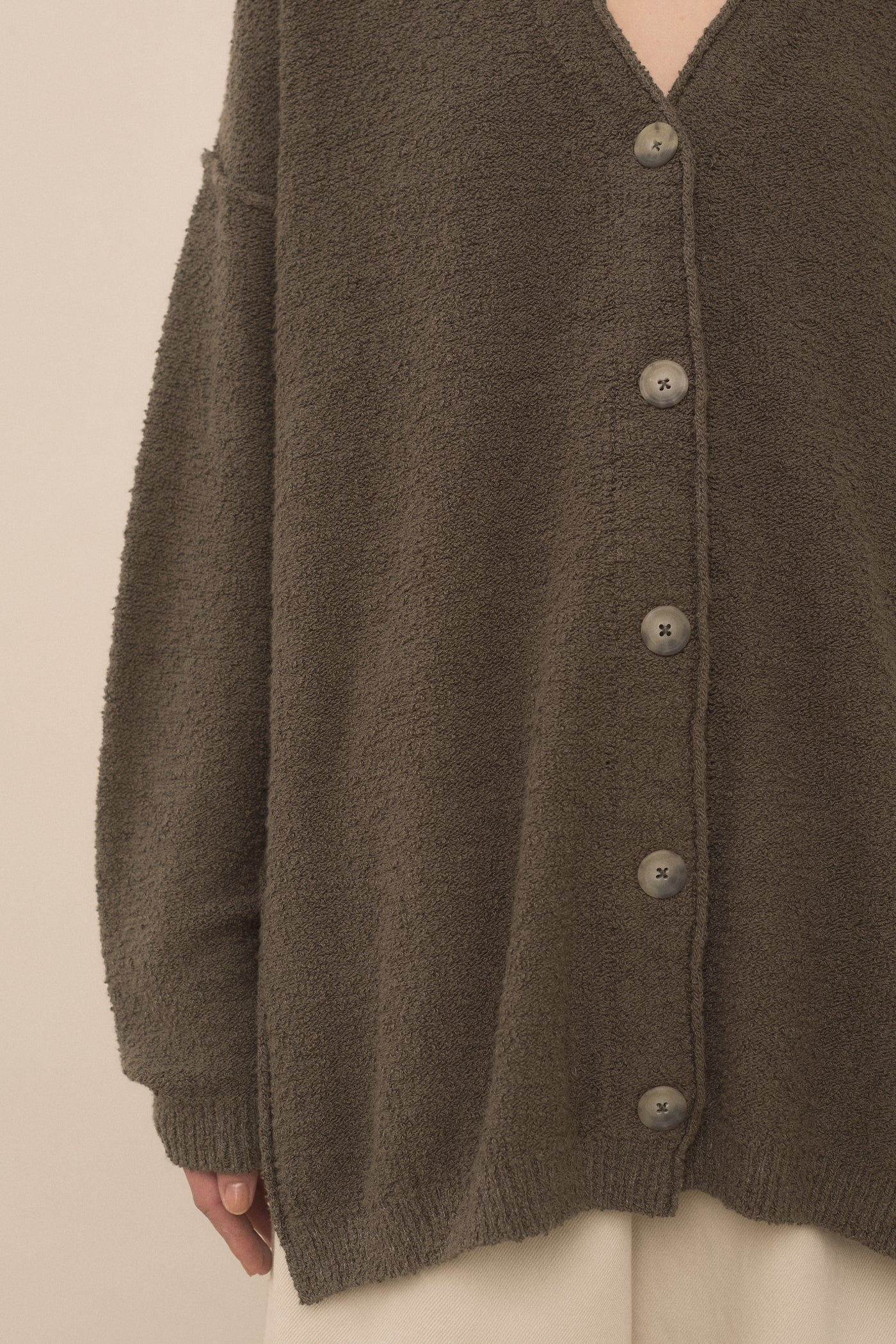 Boucle Cardigan in White