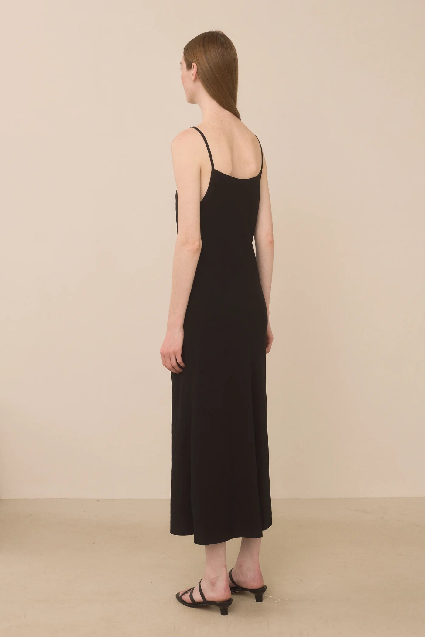 Bias Slip Dress in Black