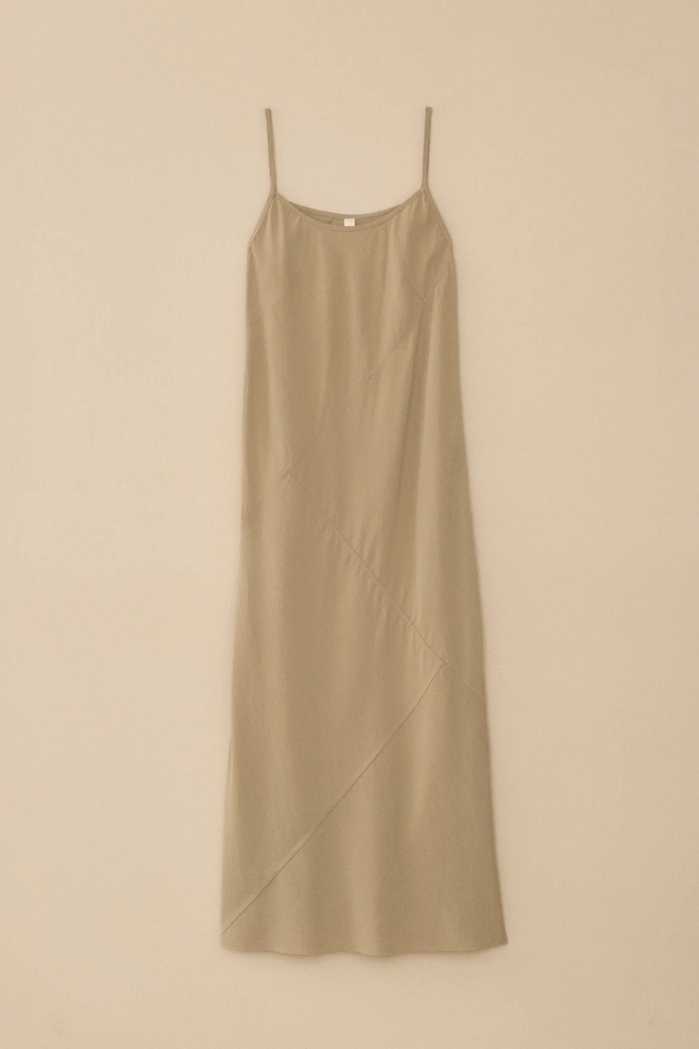 Bias Slip Dress in Khaki