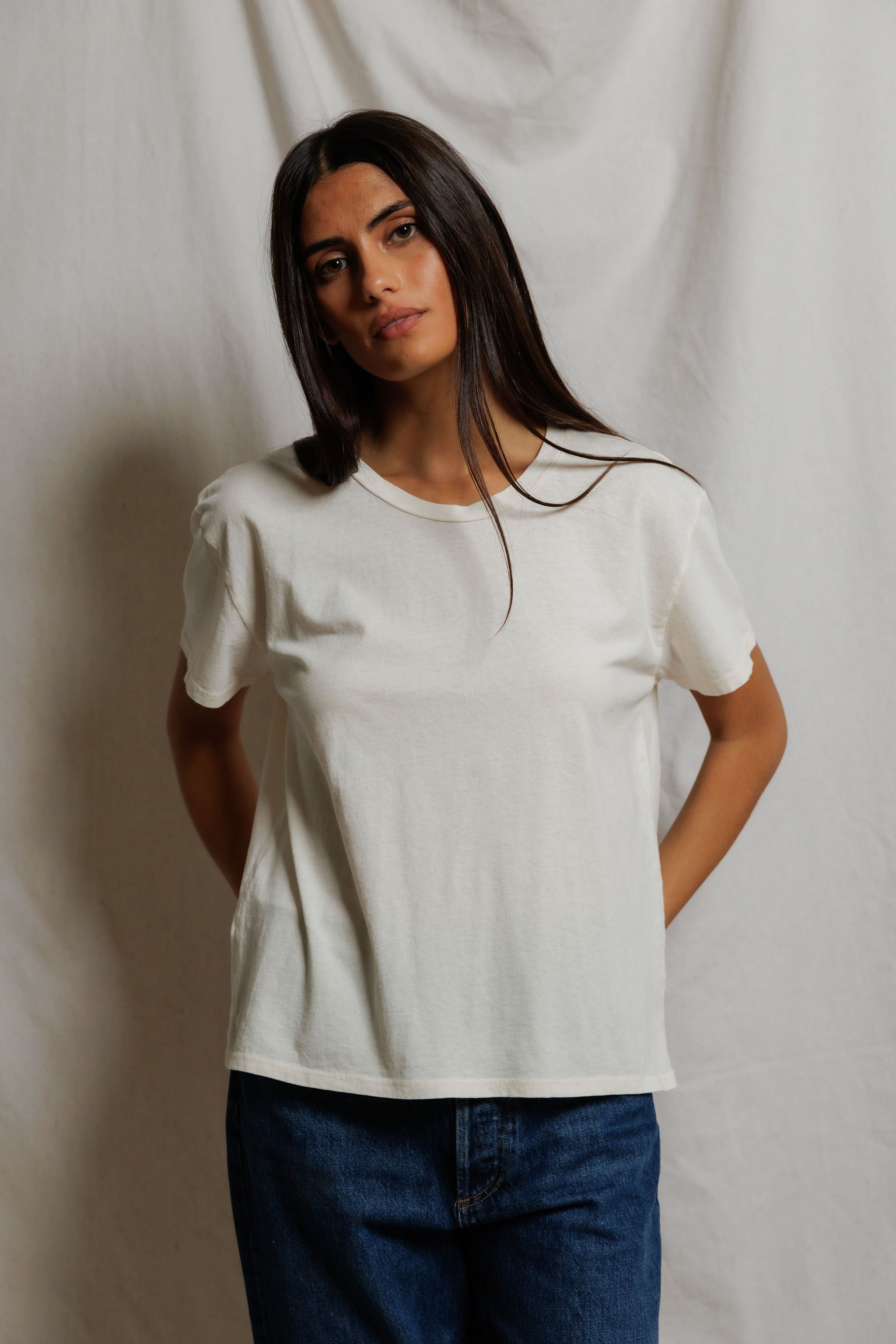 Harley Tee in Bright Ivory