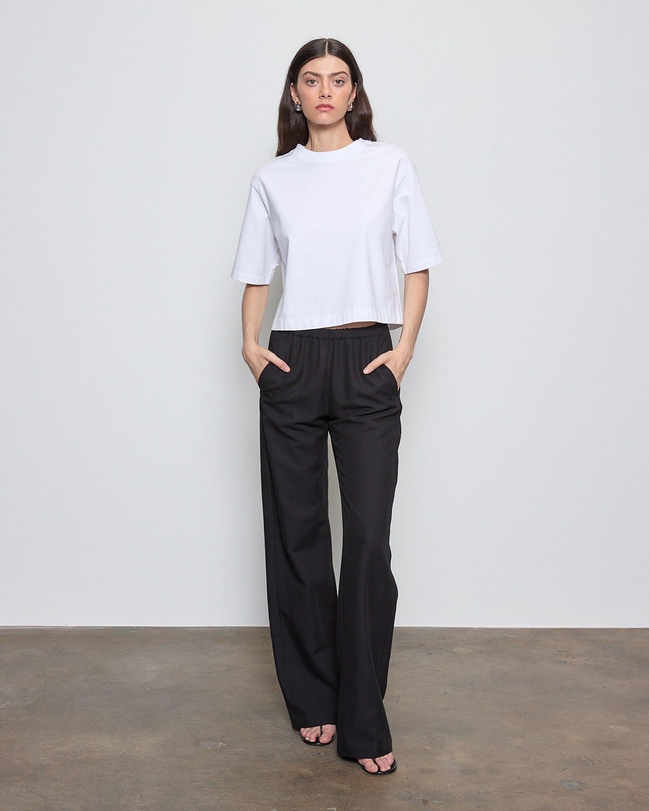 Short Sleeve Supima Structured Tee in White