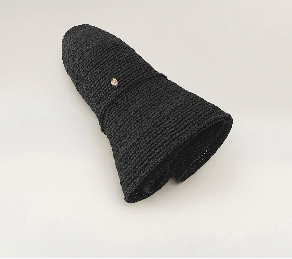 Provence 8 Raffia Hat in Charcoal