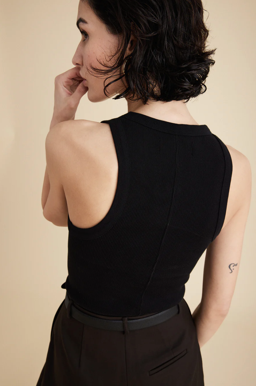 Not So Basic Tank in Black (Last One Available, Size X-Small)