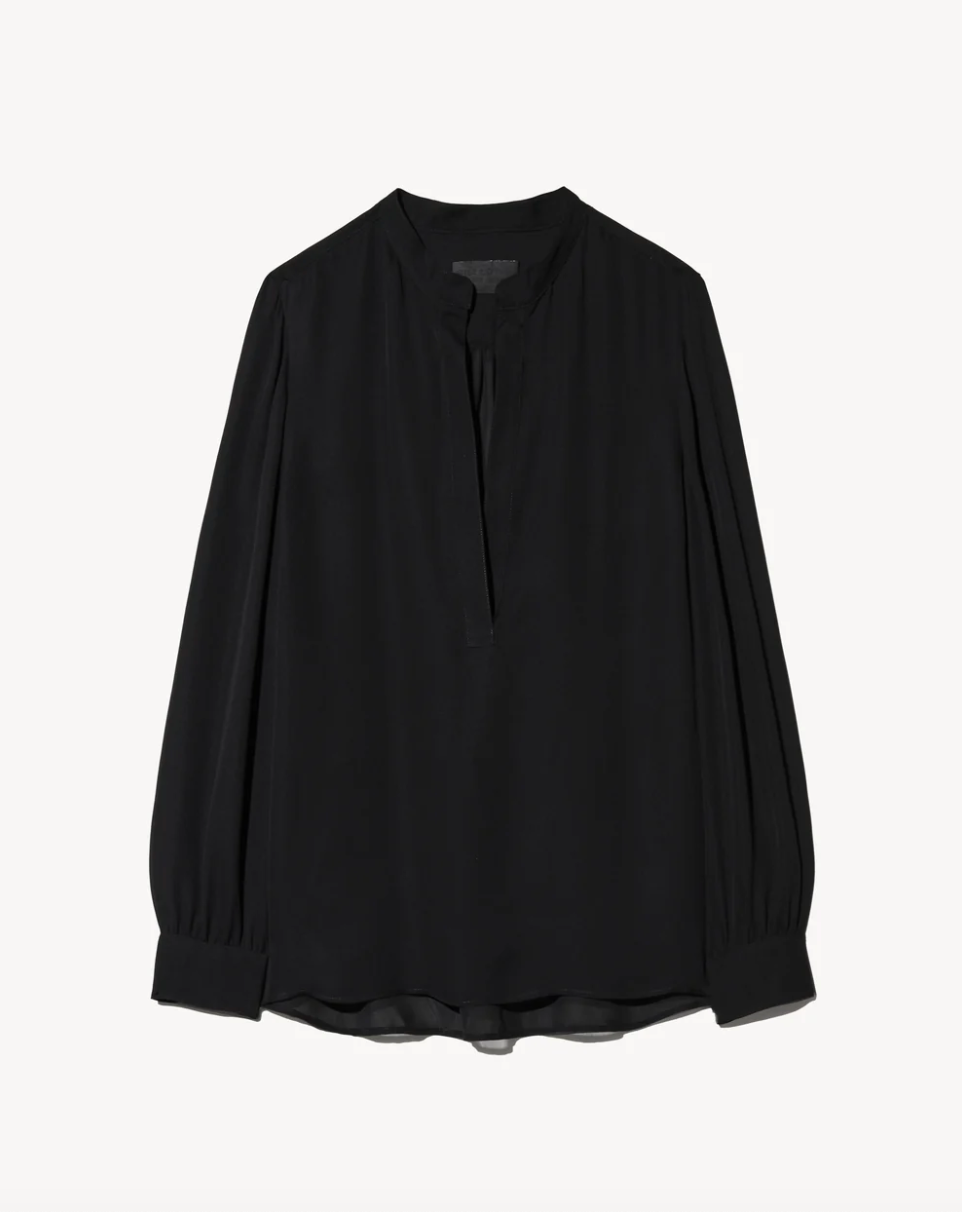 Montaine Silk Blouse in Black