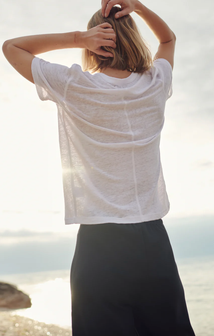 The Linen Perfect Tee in White