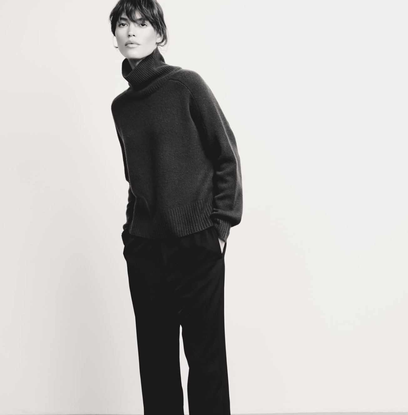 The Perfect Turtleneck in Charcoal
