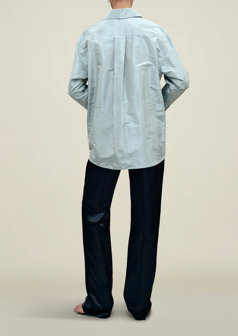 Signature Button Down in Silk Taffeta