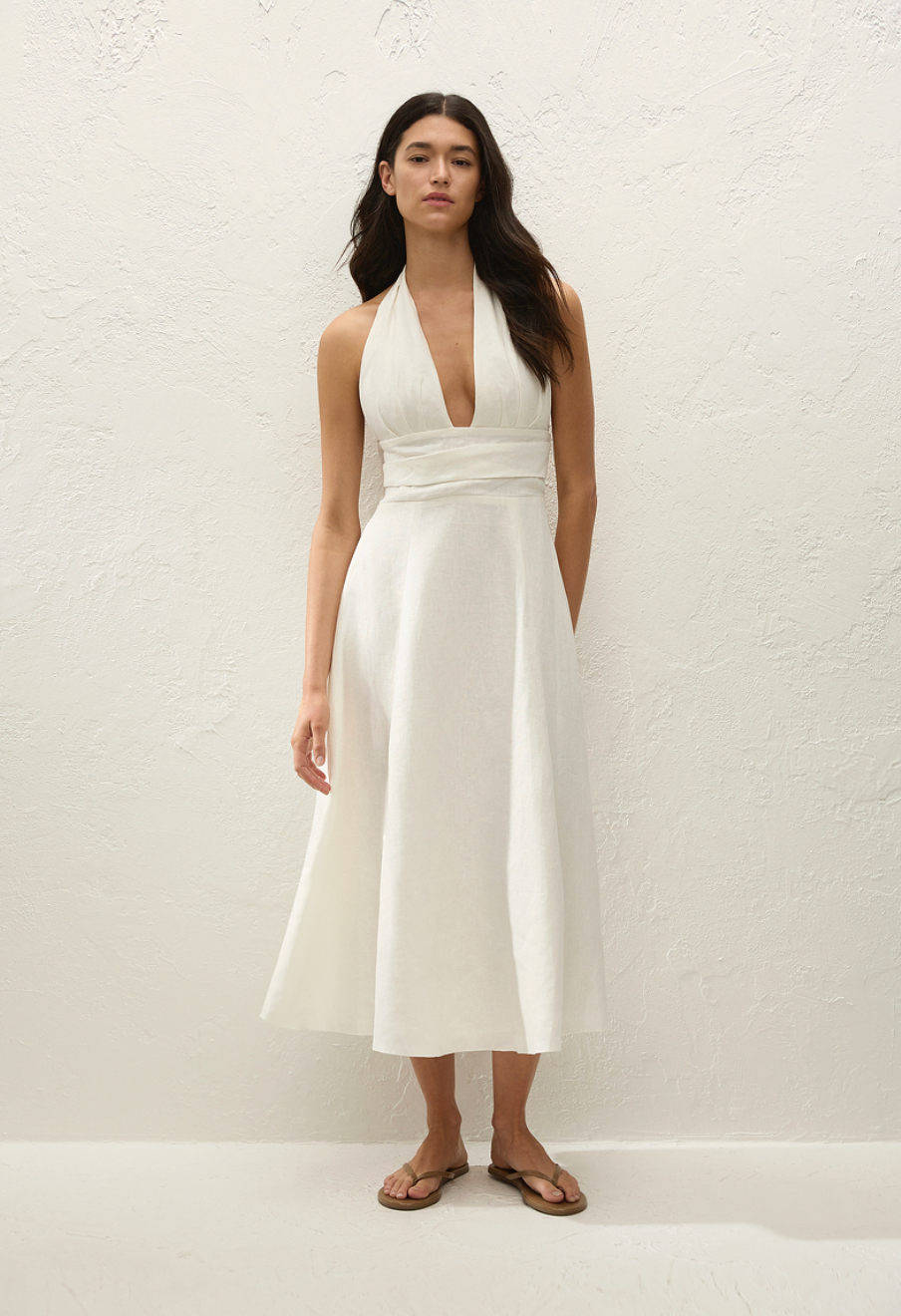 Bianca Midi Dress in White