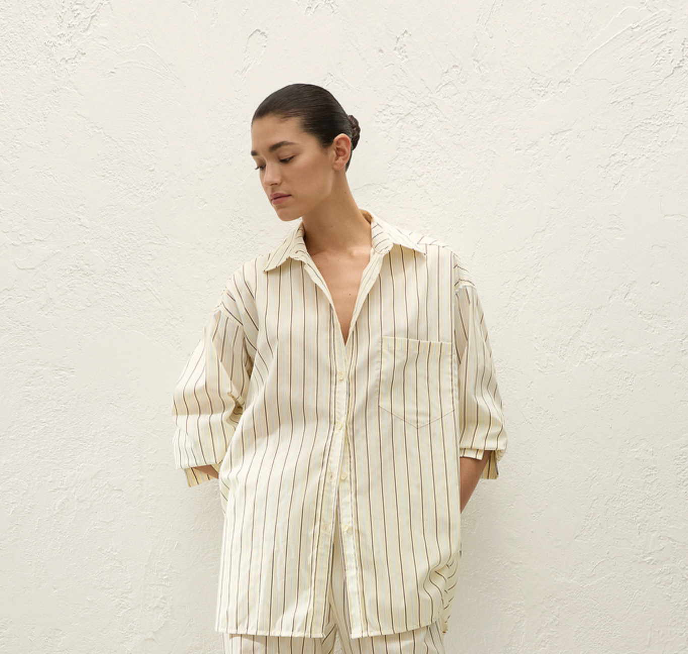 Angelo Shirt in Fiori Stripe Lemon