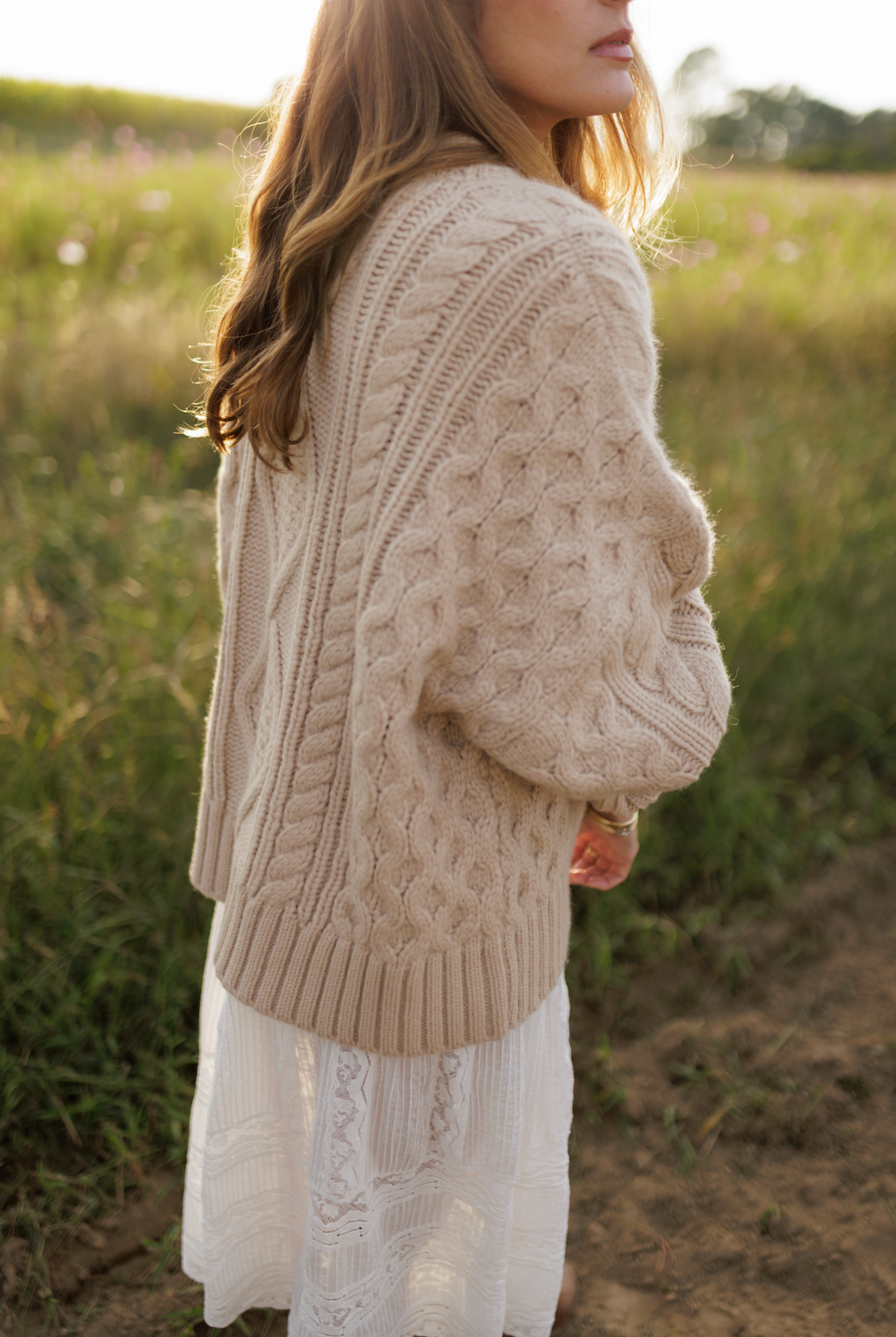 The Big Cable Sweater in Natural