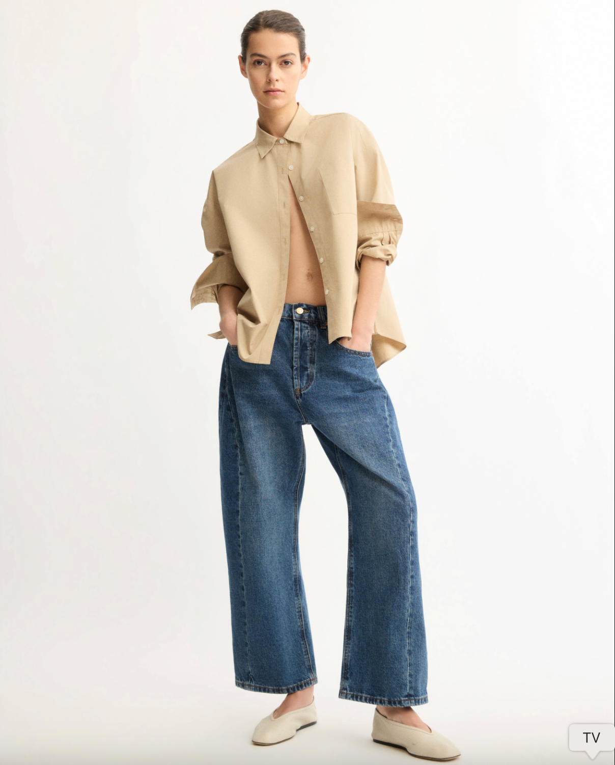 The Watts Side Button Shirt in Khaki