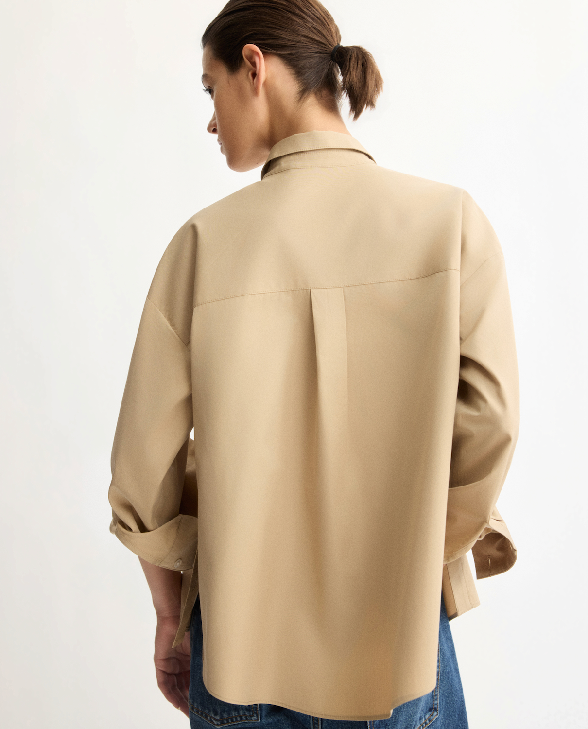 The Watts Side Button Shirt in Khaki