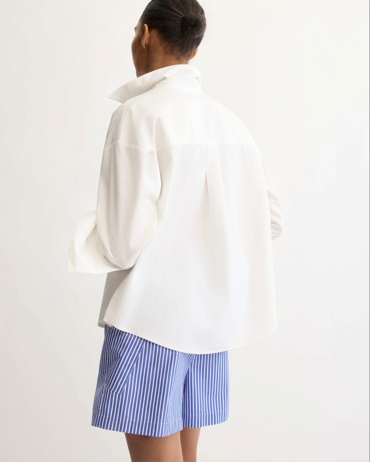 Watts Side Button Shirt in White