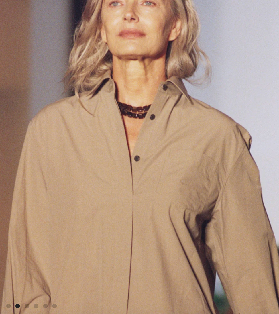 Covered Placket Tunic Shirt in Mouseback