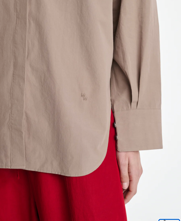 Covered Placket Tunic Shirt in Mouseback