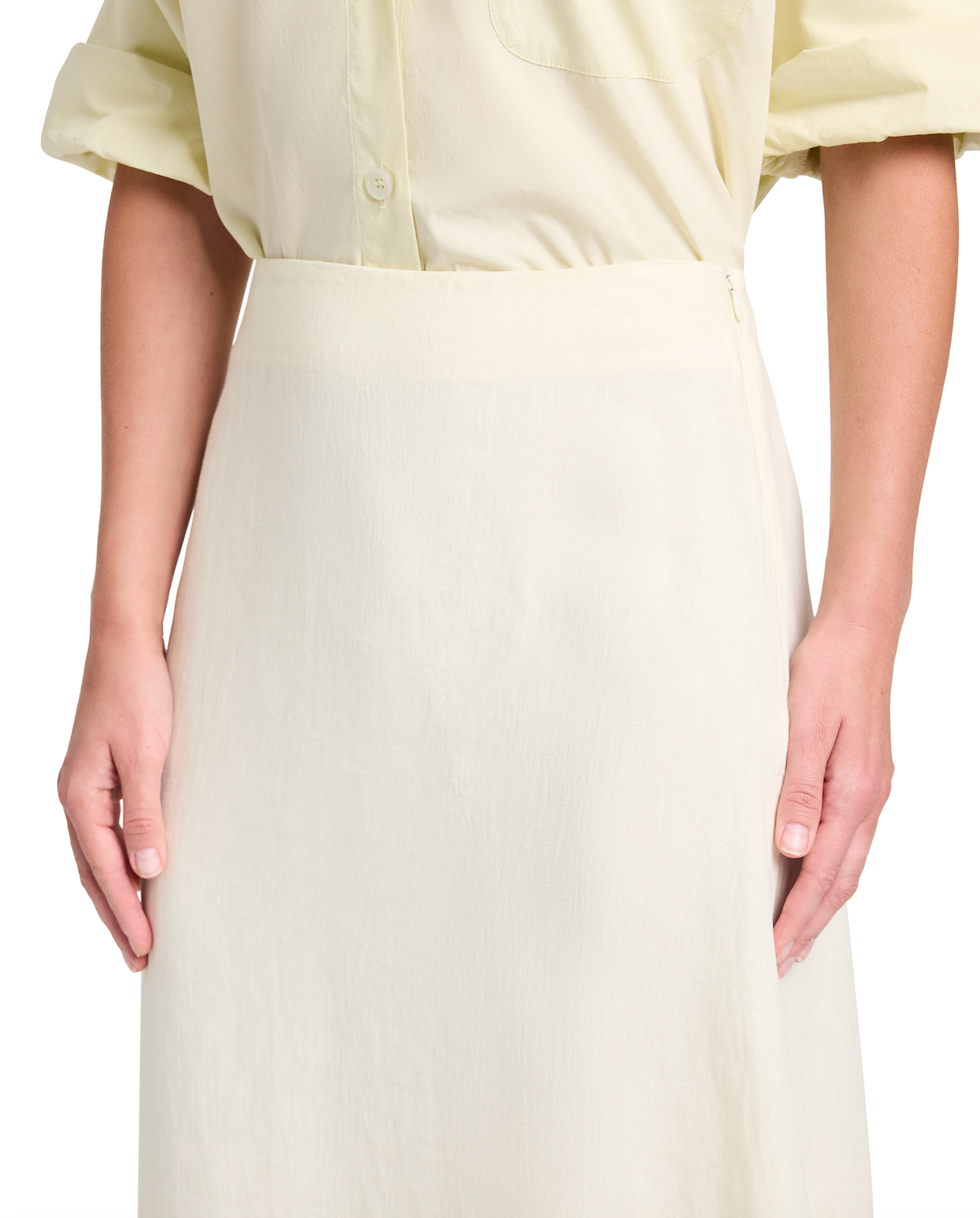 A-Line Skirt in Glass Green