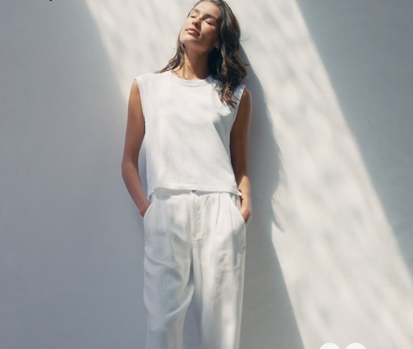 Savannah Tank Top in White