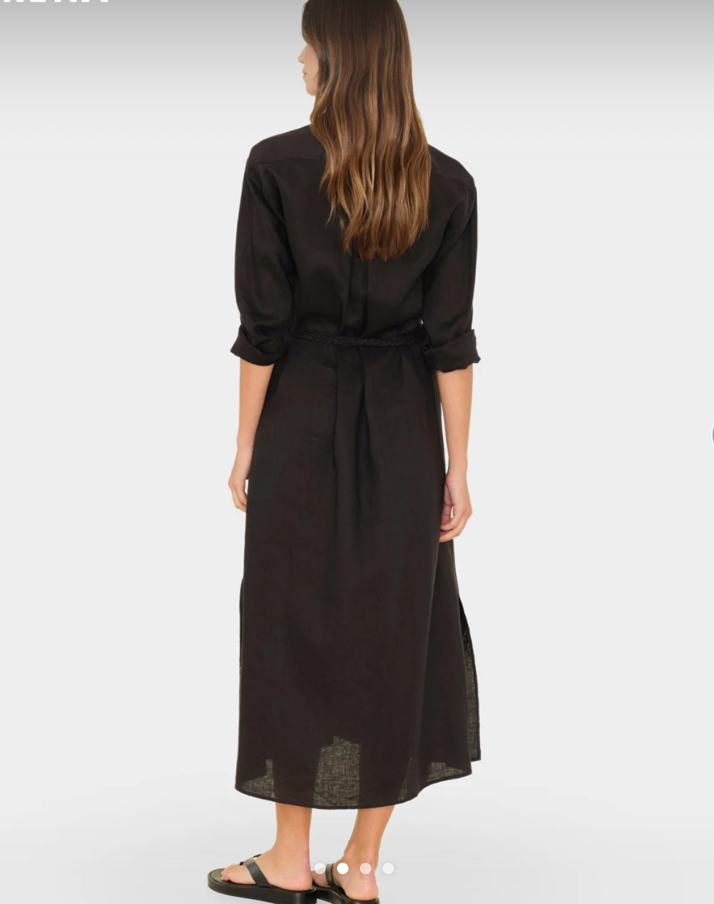 Hollie Linen Dress in Black