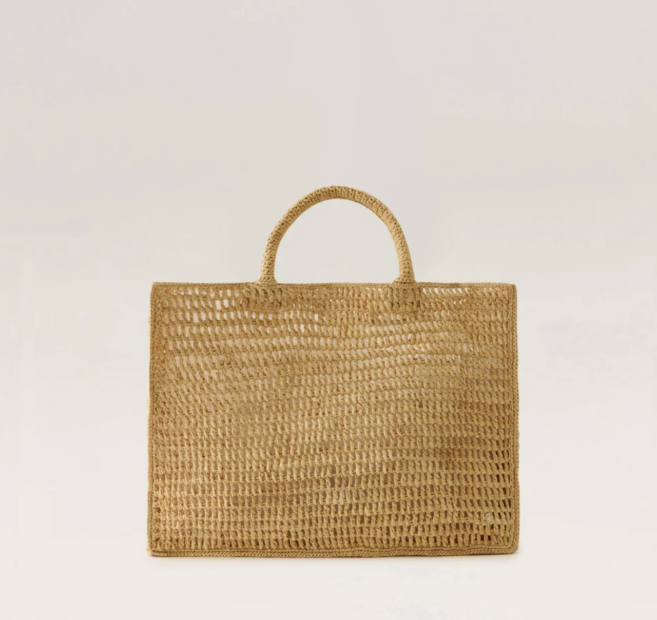 Anika Rafia Crochet Tote in Natural
