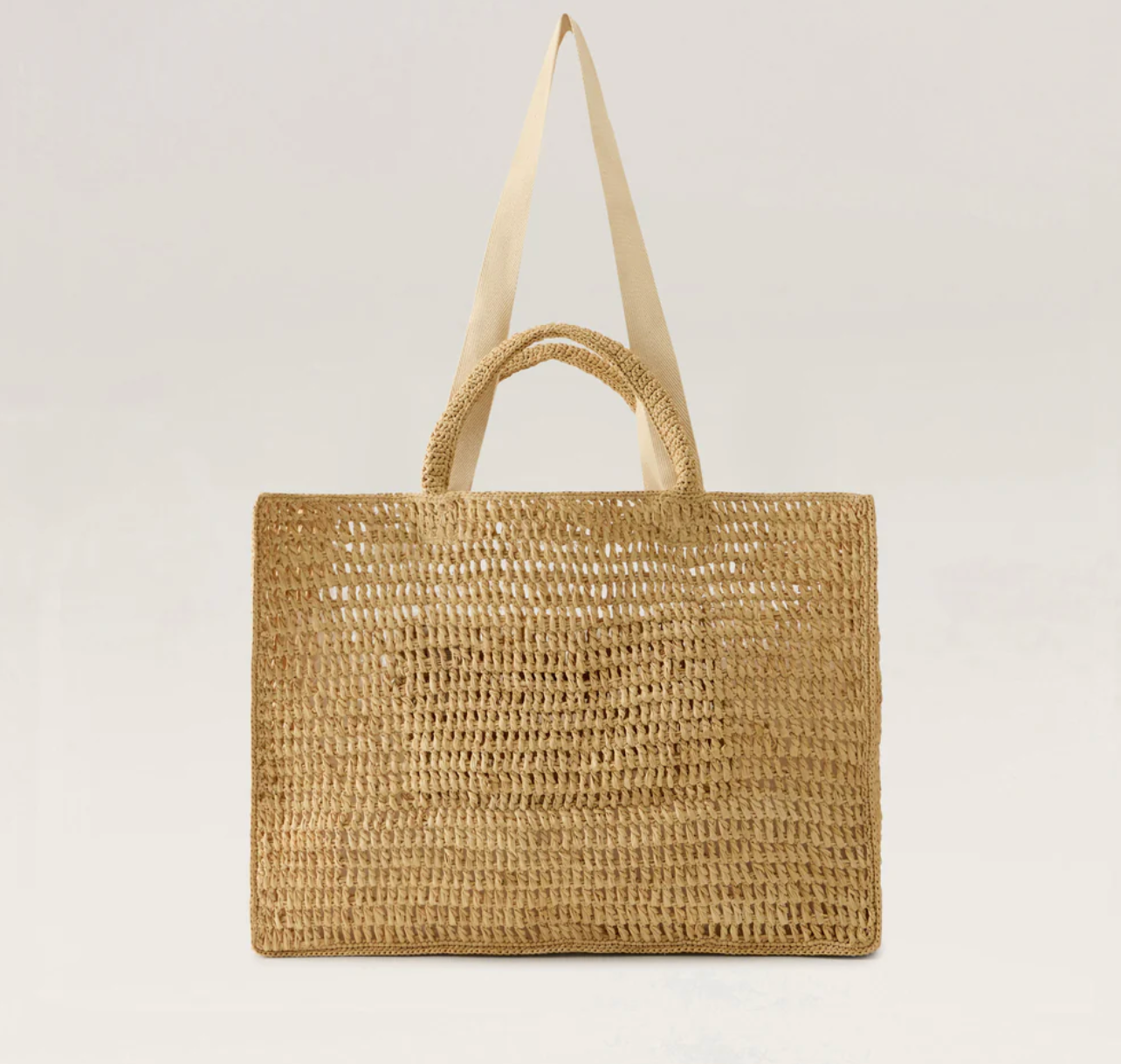 Anika Rafia Crochet Tote in Natural