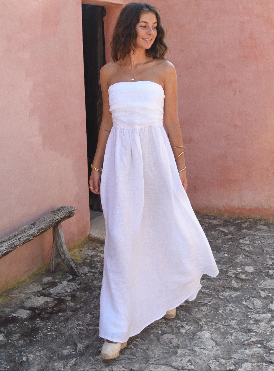 The Lola Dress in Blanco