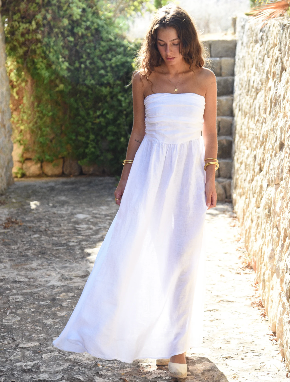 The Lola Dress in Blanco