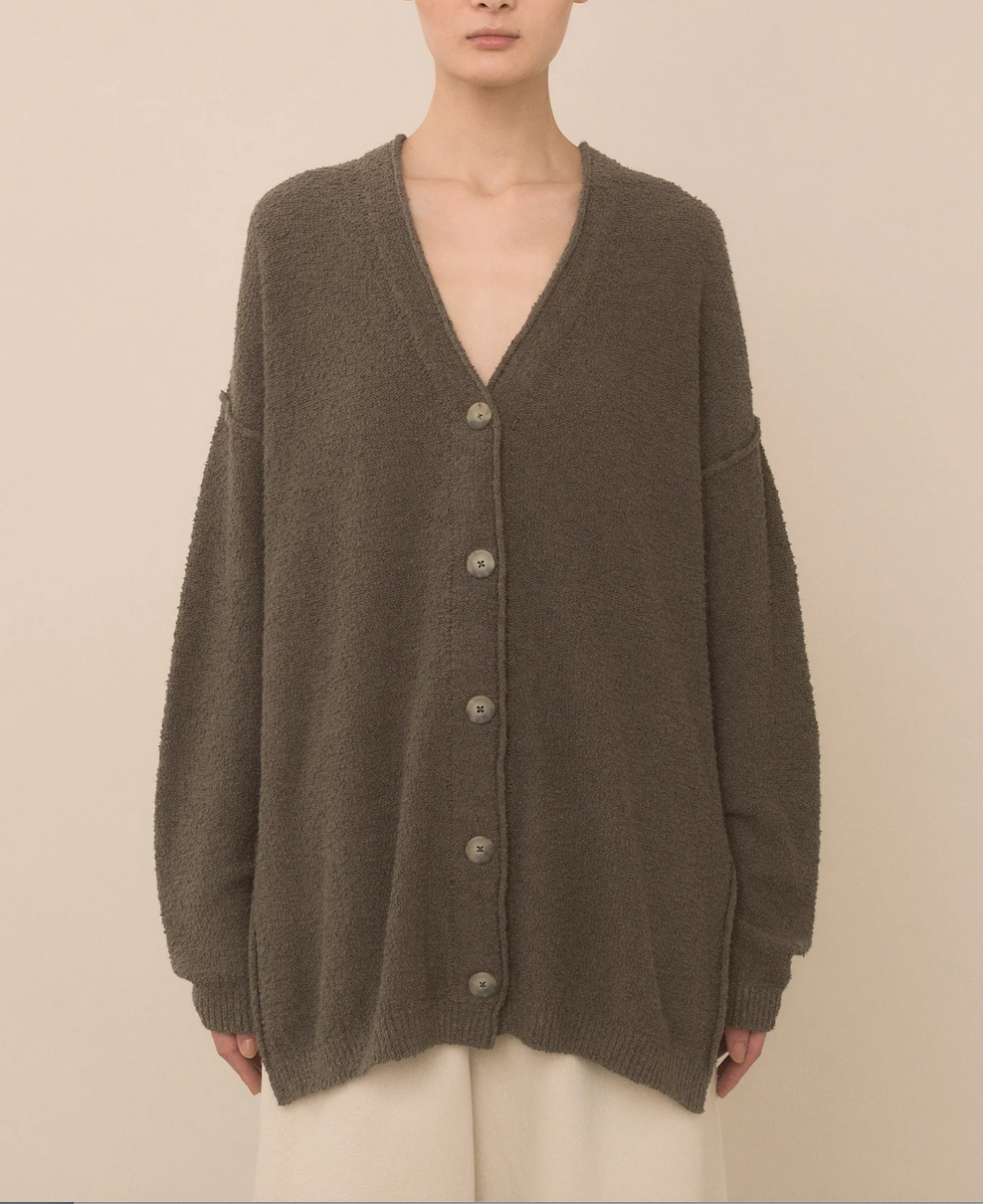 Boucle Cardigan in White