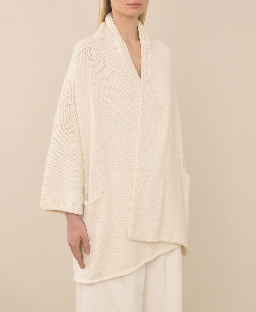 Shawl Cardigan in Bone