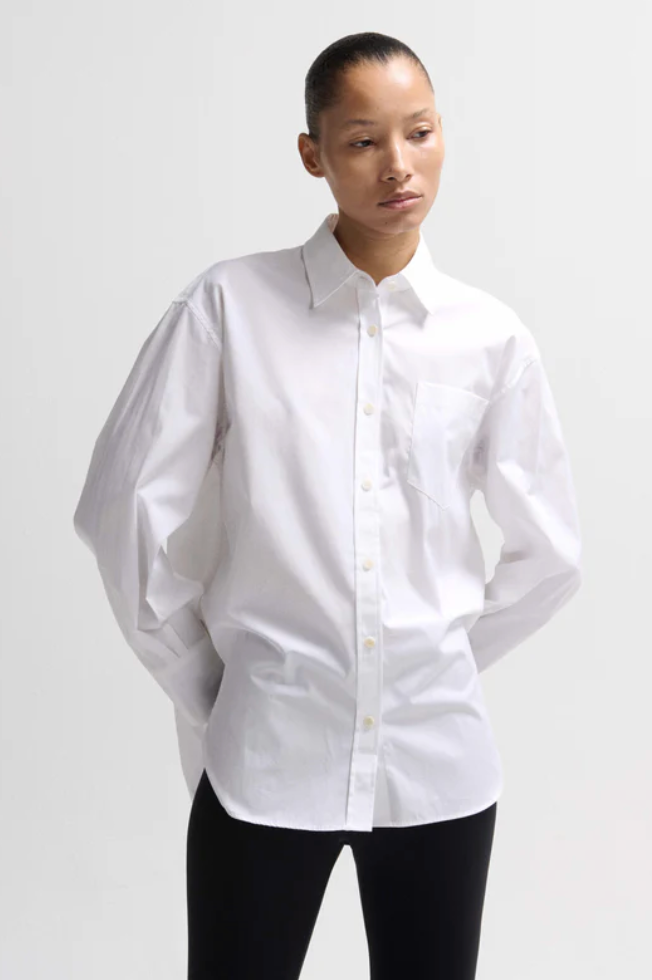 Oversized Tunic Shirt In White