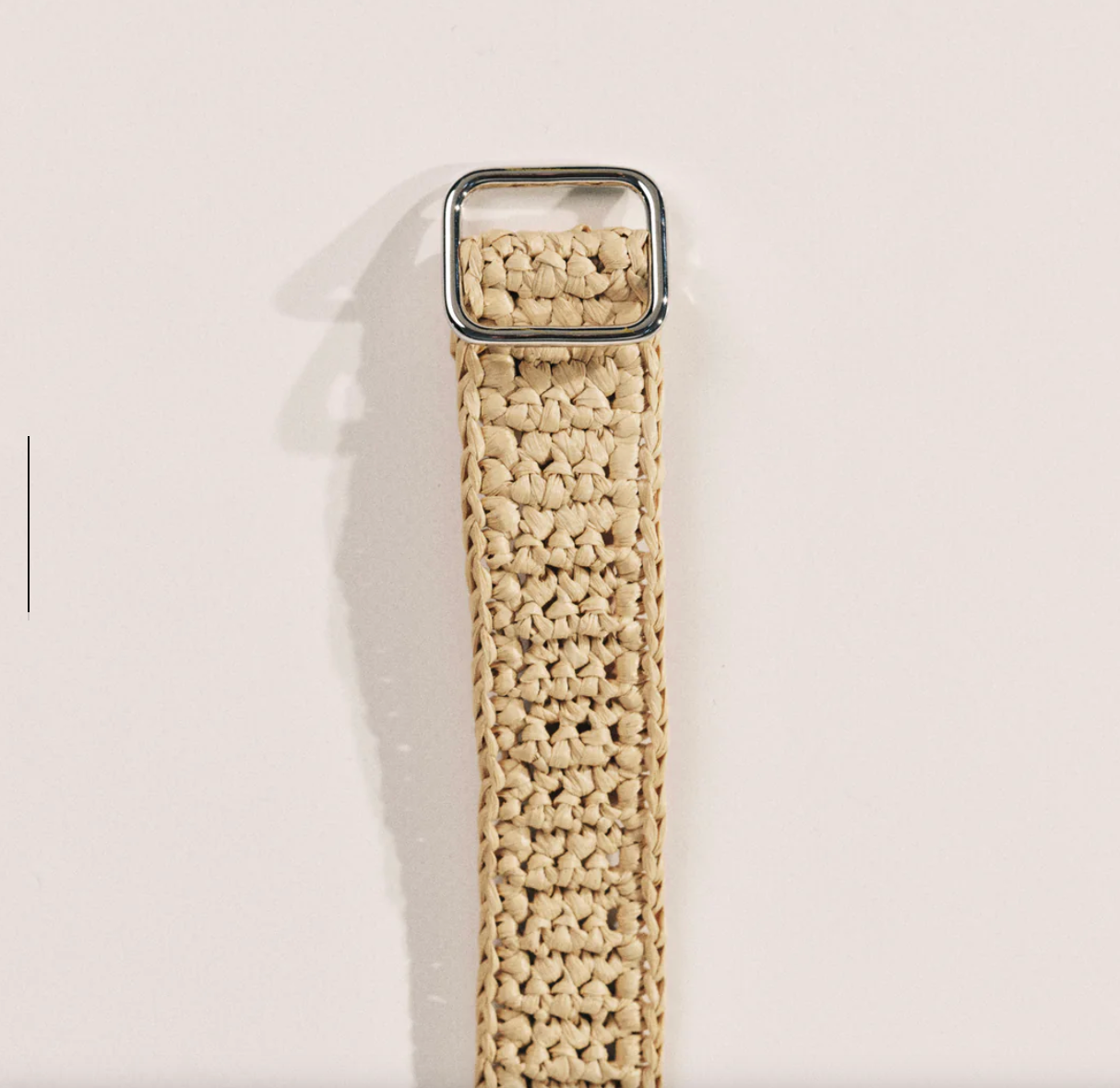 Mako Silver Belt in Palm Raffia