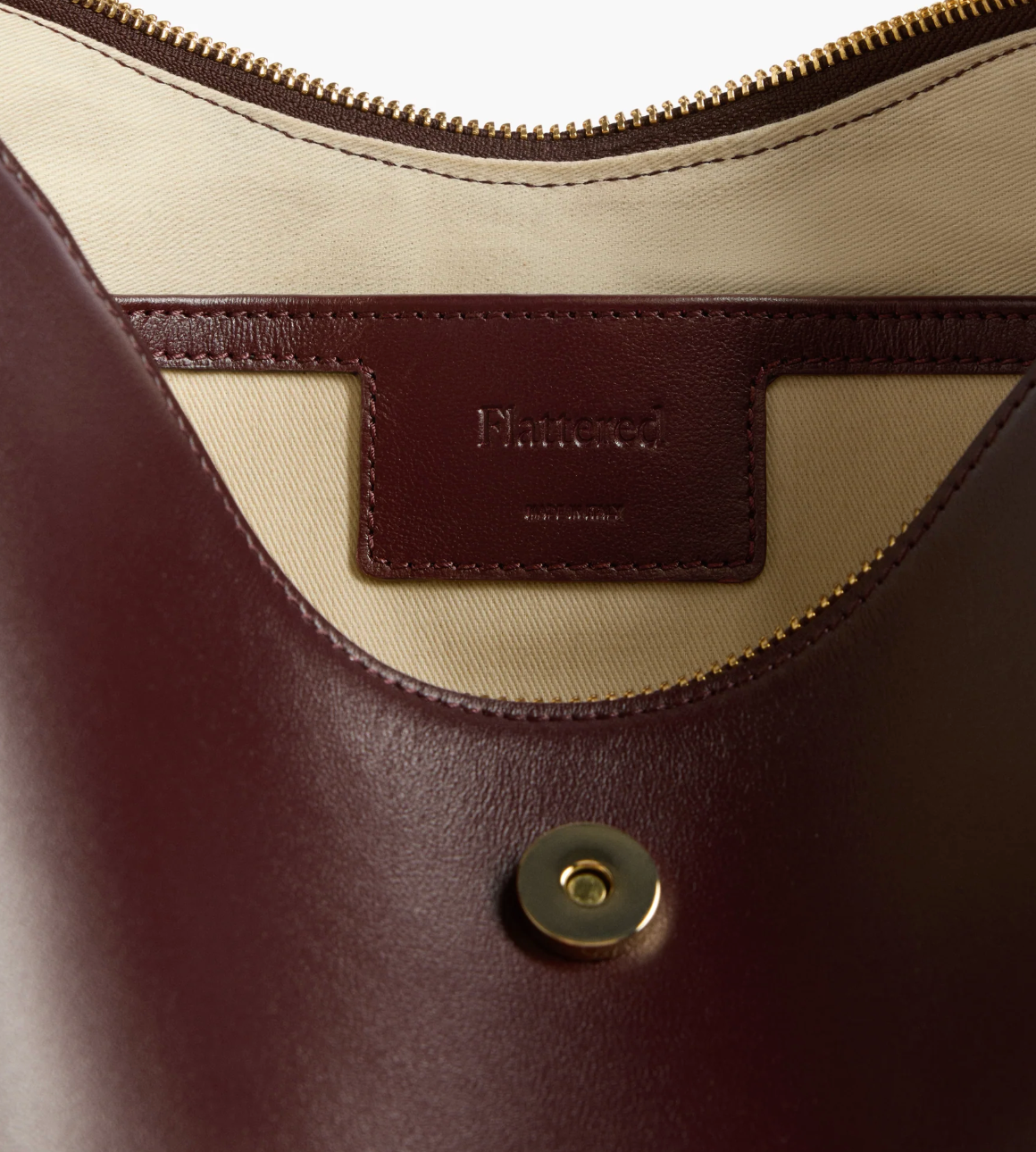 Gaia Ornament Handbag in Burgundy Leather