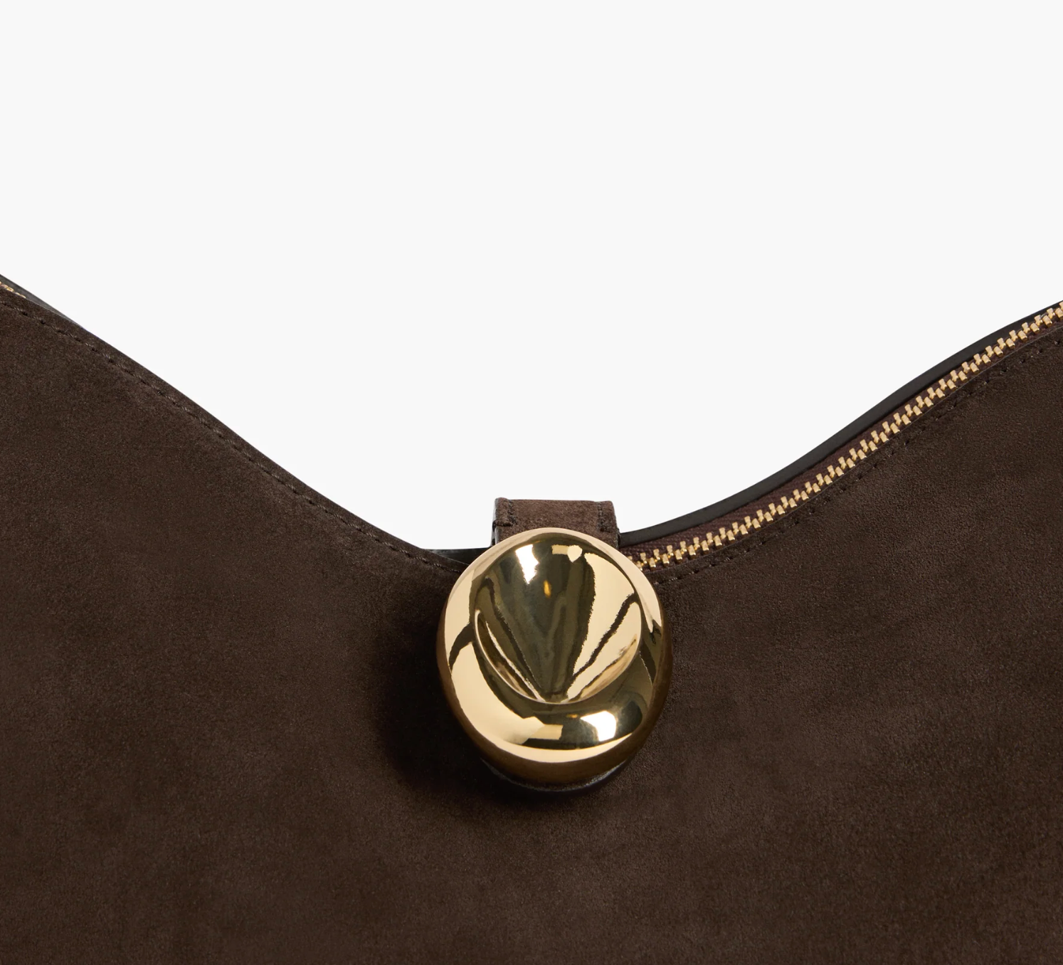 Gaia Ornament Handbag in Chocolate Suede
