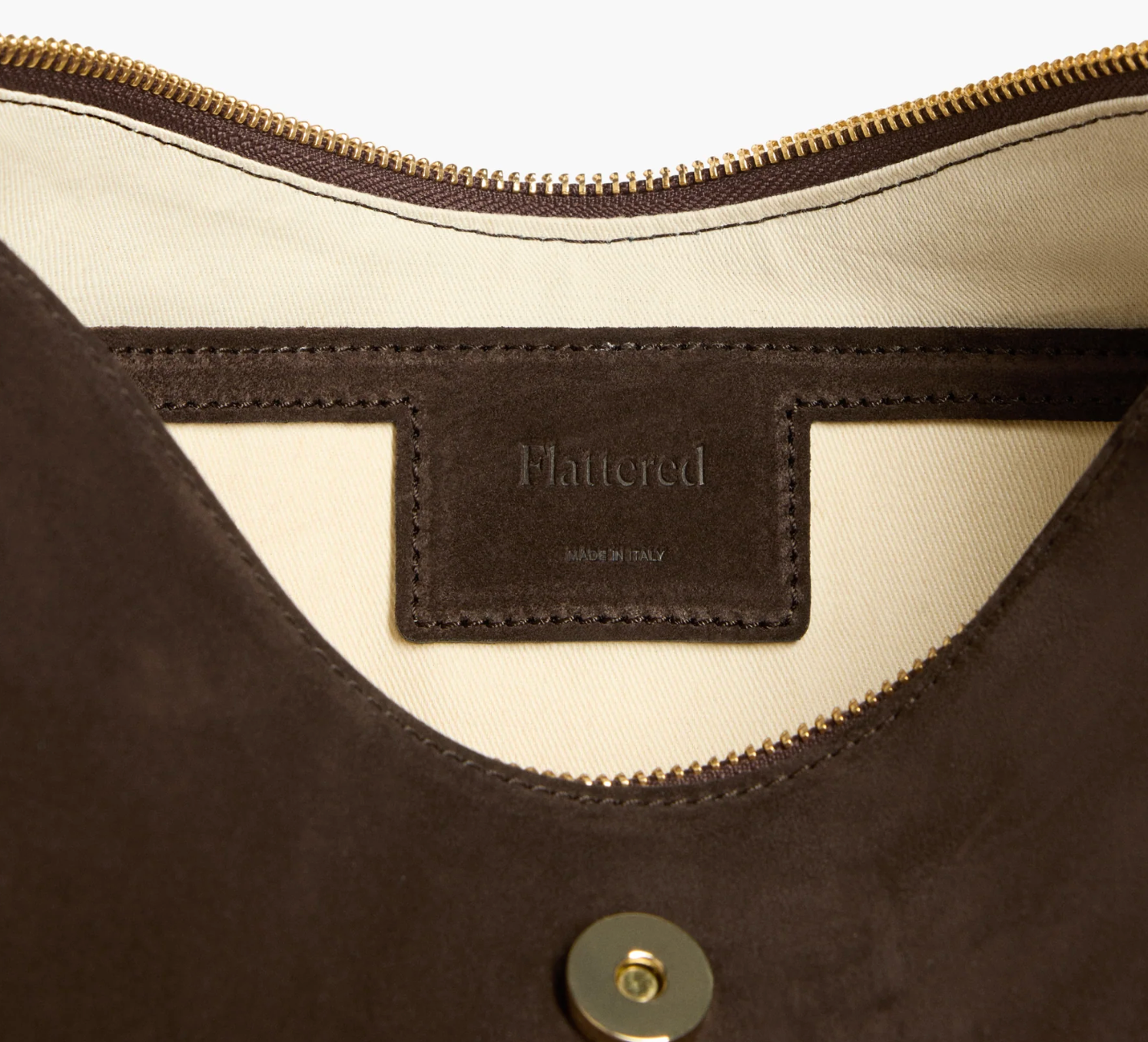Gaia Ornament Handbag in Chocolate Suede