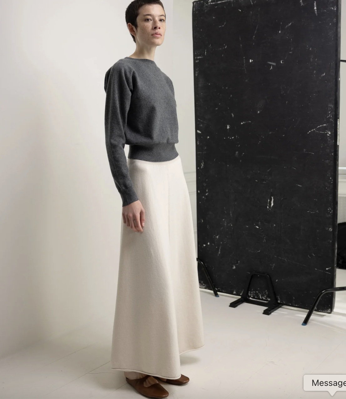 n°498 Grace Skirt in Bone