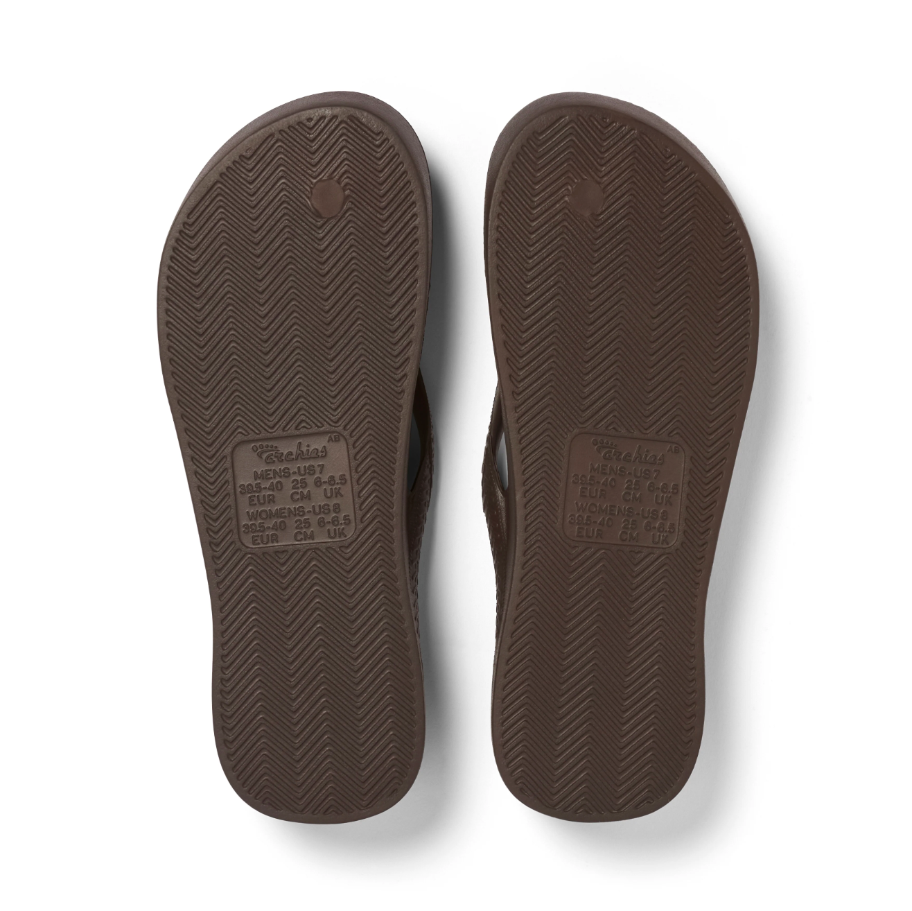 Arch Support Flip Flops in Brown