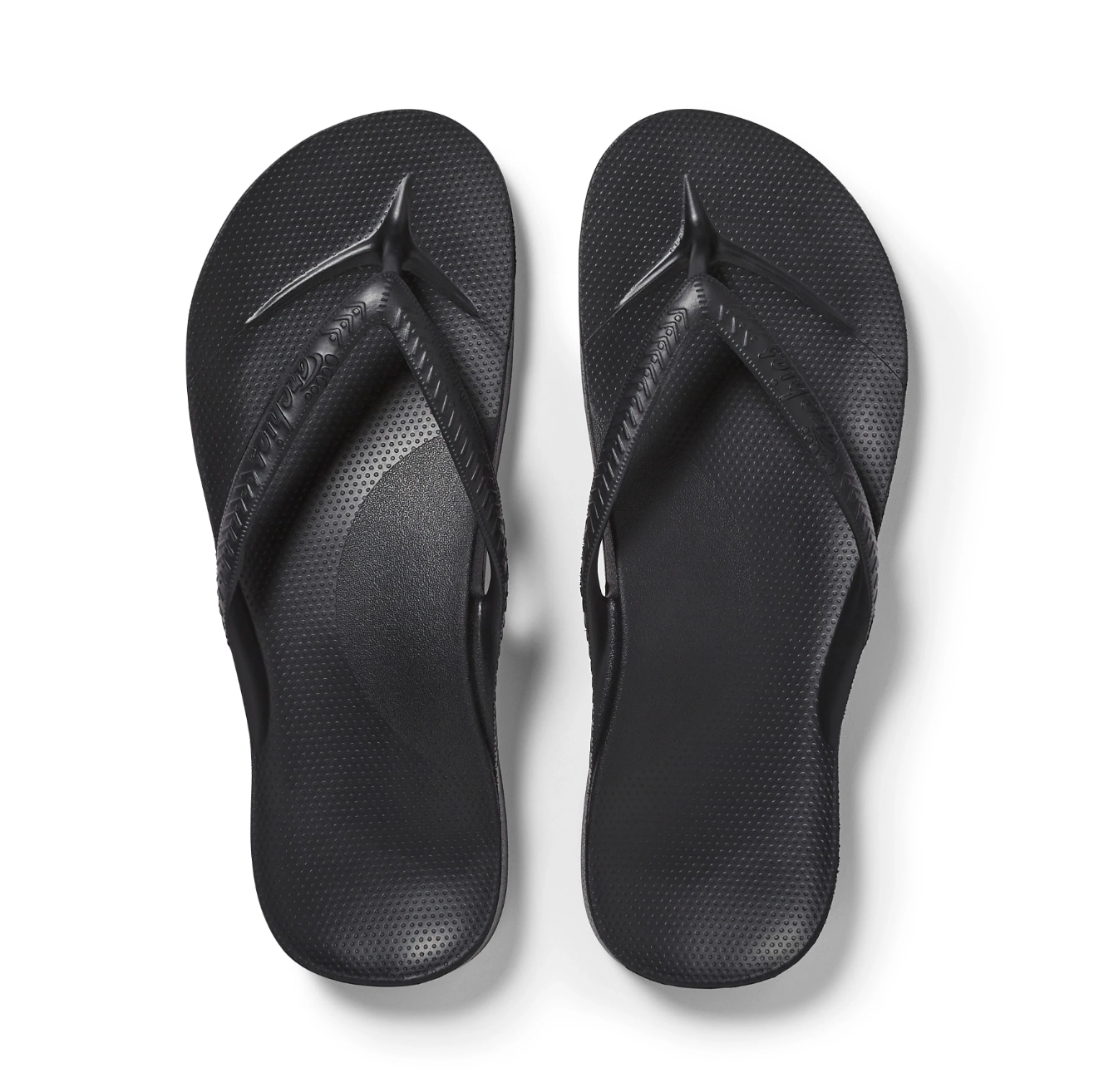 Arch Support Flip Flops in Black