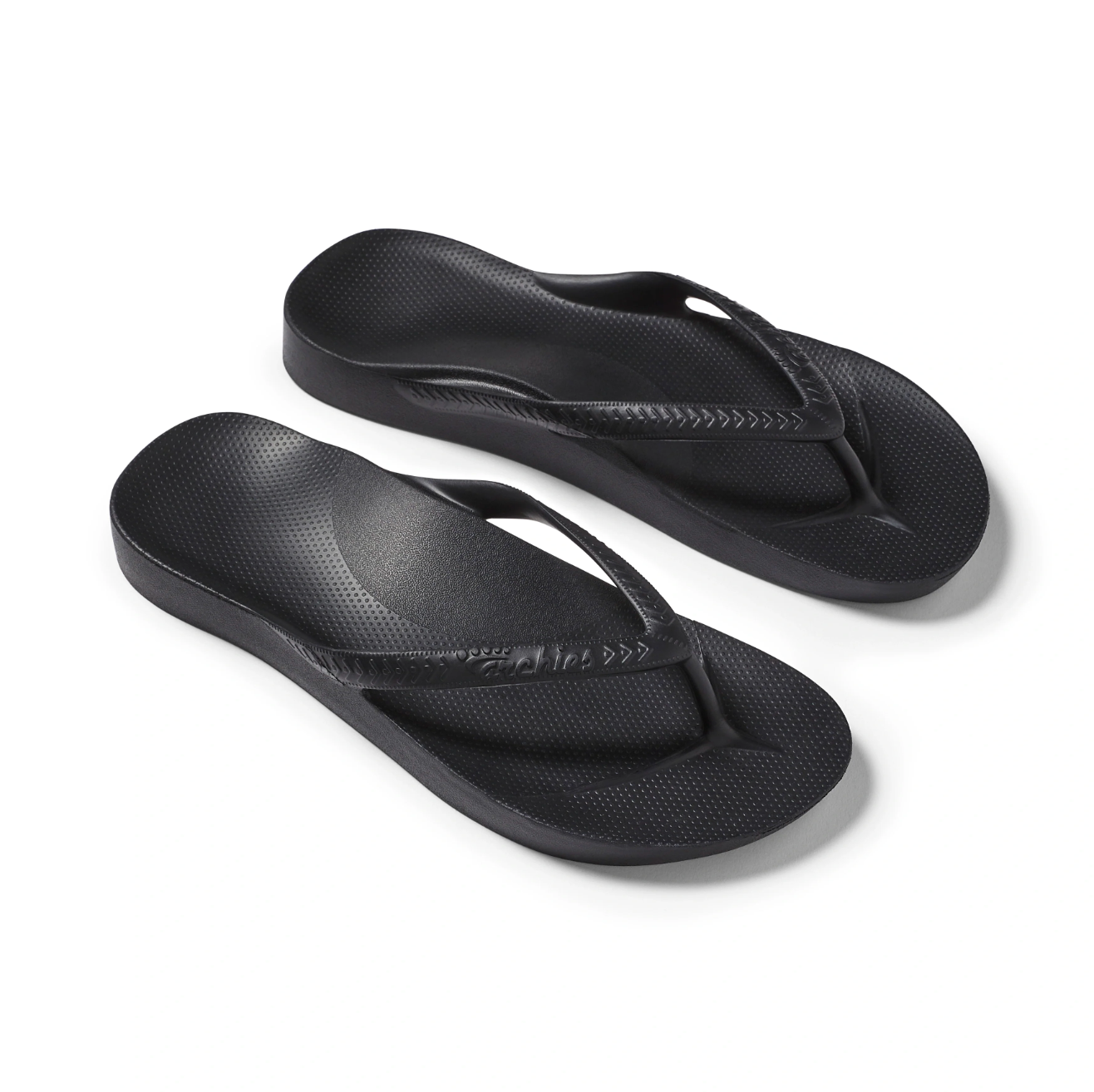 Arch Support Flip Flops in Black